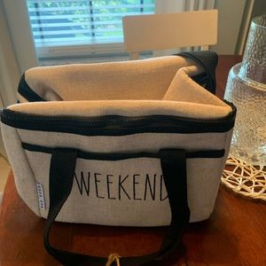 Rae Dunn weekend cooler fits a 6 pack plus extra goodies brand new with tags
